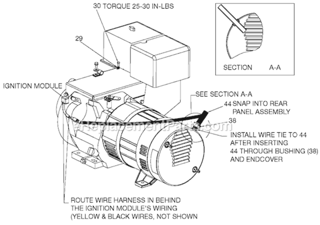 Page C Diagram and Parts List for H451CS-W Type 1 Porter Cable Generator